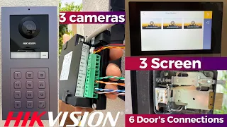 How to Install Hikvision IP Intercom Full Setup for 3 Door Station 3 Monitors 3 Electric Lock