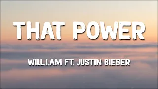 will i am that power ft justin bieber lyrics