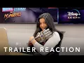 Iman Vellani reacts to the Ms Marvel trailer Disney