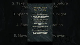 7 Habits That Instantly Raise Your Energy 