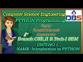 DBS - PARAMETERS AND ARGUMENTS UNIT-1 FUNCTIONS CSE II YEAR-1st SEM PYTHON PROGRAMMING