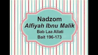  lirik nadzom alfiyah ibnu malik perbab bab laa allati bait 196 173 