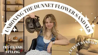 UNBOXING trying and styling the DUNNET FLOWER sandals Dr Martens