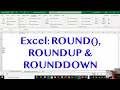 Excel How to Round using ROUND ROUNDUP and ROUNDDOWN functions