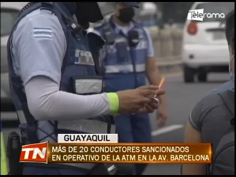 Más de 20 conductores sancionados en operativo de la ATM en la Av. Barcelona