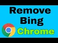 How to Fix Google Chrome Search Engine Changing to Bing Remove Bing Search
