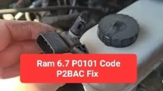 Ram 6 7 P0101 Code with P2BAC fix