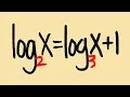 how to solve logarithmic equations with different bases