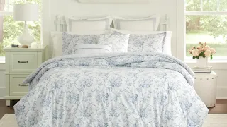 Laura Ashley Home Charlotte Collection Luxury Ultra Soft Comforter All Season Premium B