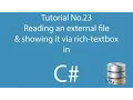 C 23 Reading a file and showing it via richtextbox in C