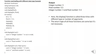 6 Function Overloading in C