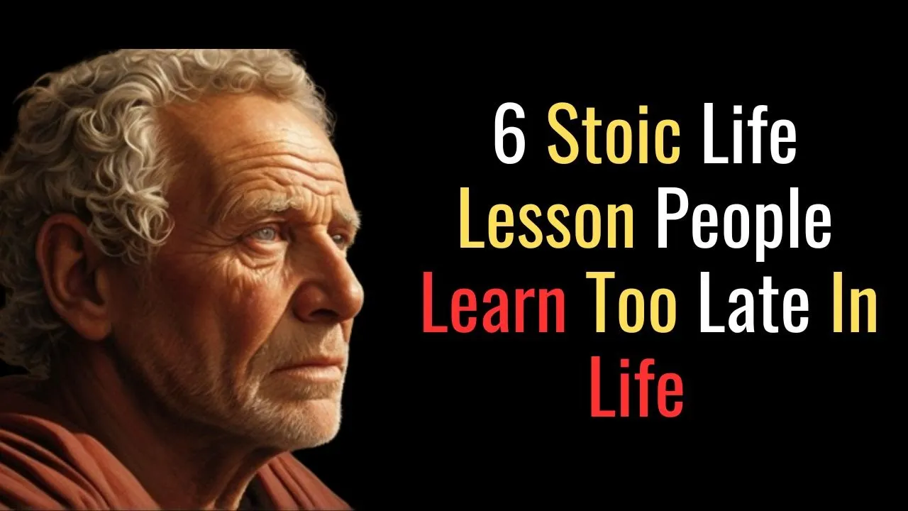 Outline Video 6 Stoic Life Lesson People Learn Too Late In Life STOIC PHILOSOPHY