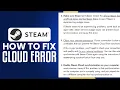 How To Fix Steam Cloud Error 2025 Easy Tutorial