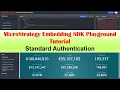 MicroStrategy Embedding SDK Playground Tutorial - Standard Authentication