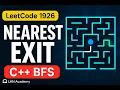 LeetCode 1926 - Nearest Exit from Entrance in Maze C BFS