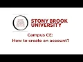 Campus CE How to create an account