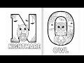 Halloween ABC Coloring Book Flip Through Printable Coloring Pages for Kids