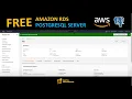 Creating an Amazon RDS PostgreSQL Server for Free
