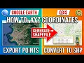 Google Earth to QGIS Generate X Y Z Coordinates Create Shapefiles