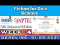 NPTEL 2021 Python For Data Science Week 4 Answers Python For Data Science Assignment 4 Solutions