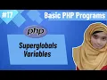 Basic PHP Programs Bangla Part-17 PHP Superglobals Variables