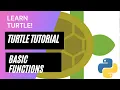 Python Turtle Graphics Tutorial - Basic functions and setting up GUI
