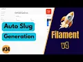 Auto Slug Generation using afterStateUpdated - FilamentPHP v4 Ep 34
