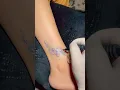 Elegant Floral Tattoo on Ankle Minimal Beautiful Design
