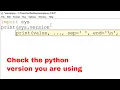 How to Check Python Version in cmd Check Python Version in Windows Checking Python Version
