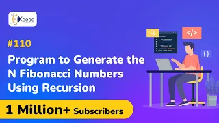 Program to generate the n Fibonacci numbers using recursion - Functions in C Programming