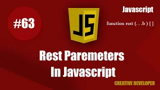 Rest Parameter In Javascript Javascript Tutorial Advance Javascript Web Design Full Course