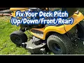 Cub Cadet 50 Inch Riding Mower Deck Adjustments Pitch