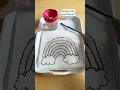 Mess free and easy rainbow painting for toddlers