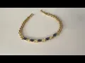GovDeals: Gorgeous, 24k Gold CZ Sapphire Tennis Bracelet