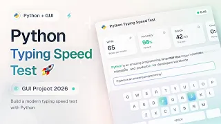 Python Typing Speed Test Project with GUI Beginner to Advanced Python Project 2026