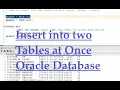How to Insert into two tables in one Query Oracle