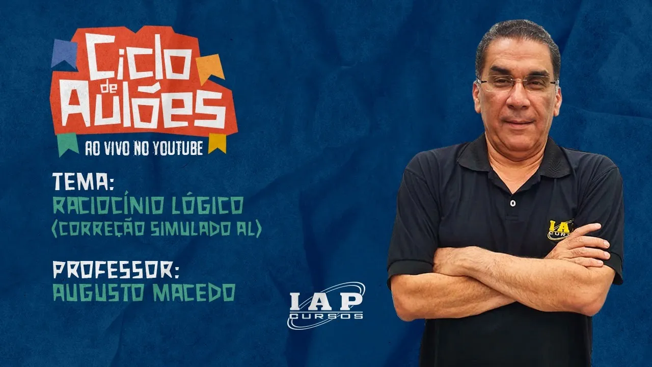 LIVE: RACIOCÍNIO LOGICO - CORREÇÃO DO SIMULADO AL-RN