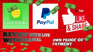 Cashem all app proof of payment