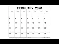 Free Printable February 2020 Calendar - Wiki-Calendar Com