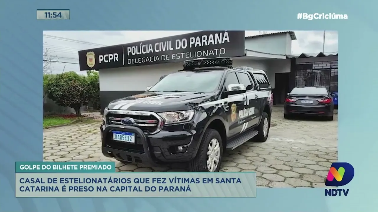 Casal de estelionatários que aplicou golpe do bilhete premiado em SC é preso