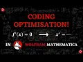 Master Optimisation Wolfram Mathematica Coding Maxima Minima Stationary Points