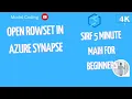 Openrowset function in azure synapse