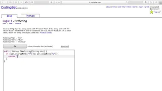 Logic 1 fizzString Java Tutorial codingbat com