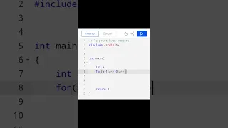 Easy way to print even numbers using for loop