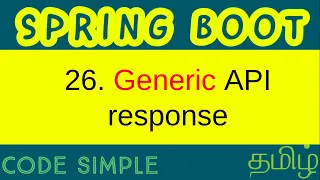 26 Generic API response structure Spring Boot Intermediate Tutorial Code Simple