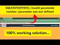 Error SQLSTATE HY093 Invalid parameter number parameter was not defined