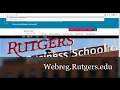 RBS-NWK - How to login to Rutgers WebReg