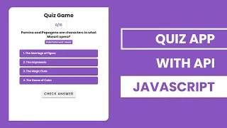 Quiz App Using Vanilla JavaScript With Open Trivia DB API