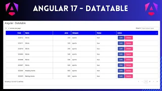 Implement dataTable in angular 17 standalone template angular-datatable