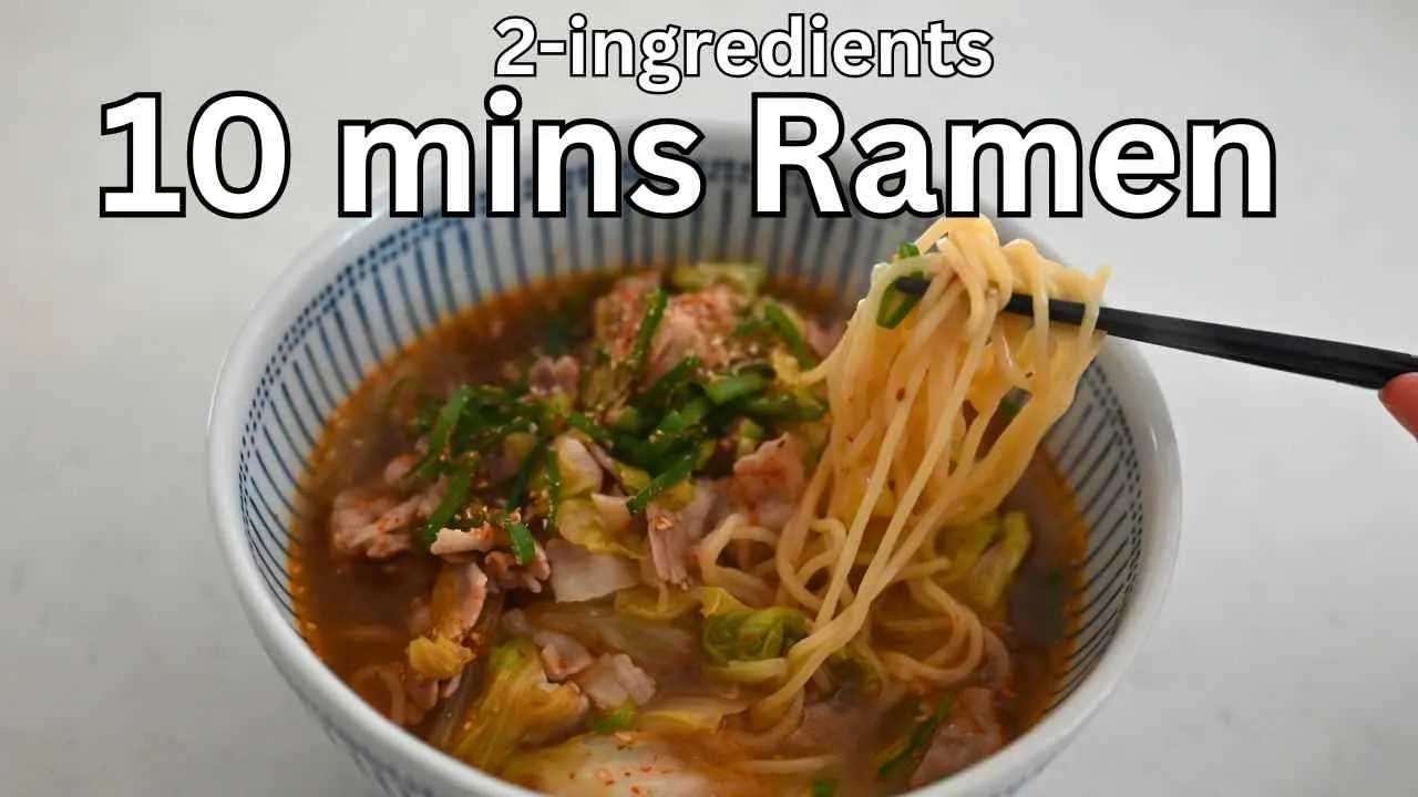 Easy Ramen Noodles Just 2 Ingredients, Done in 10 Minutes! Beloved Local Flavor of Nara, Japan